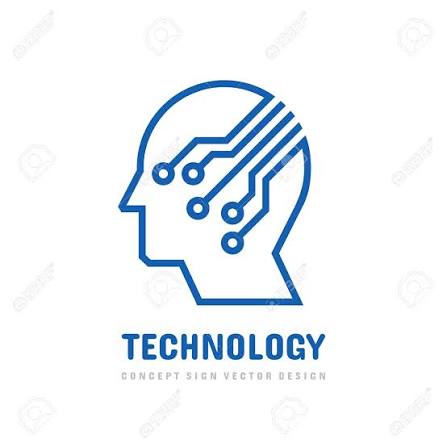 logotipo envolvendo conceitos e tecnologia, 
        onde temos uma lâmpada com um desenho representando um cérebro
